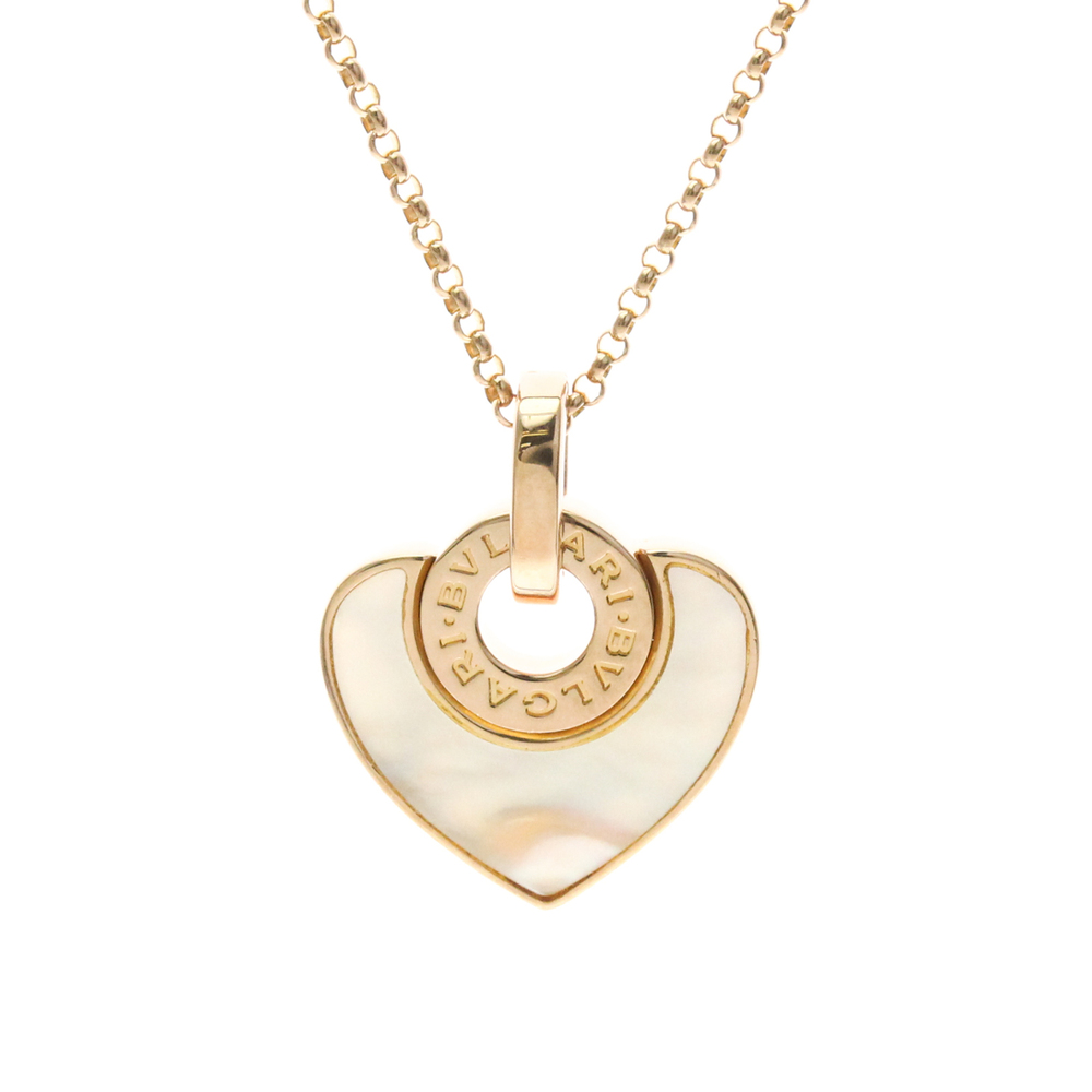 Bvlgari Cuore Mother Of Pearl Necklace Pink Gold (18K) Mother Of Pearl Women,...